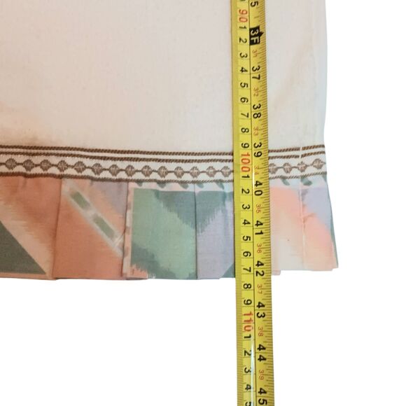 Vintage Southwest Bath Towel Cream Peach Turquoise Purple Ruffle By Jillian Rose - Picture 13 of 15